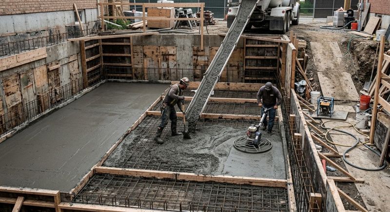 Basement Concrete Installation in Huntsville, UT