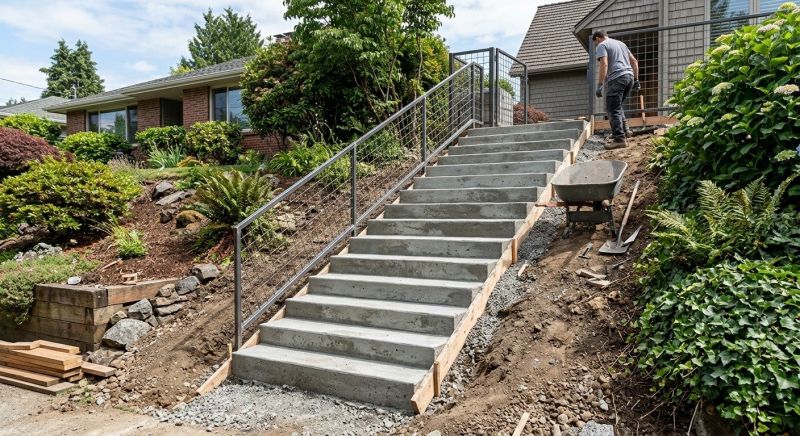 Cement Stairs Installation in Ogden, UT