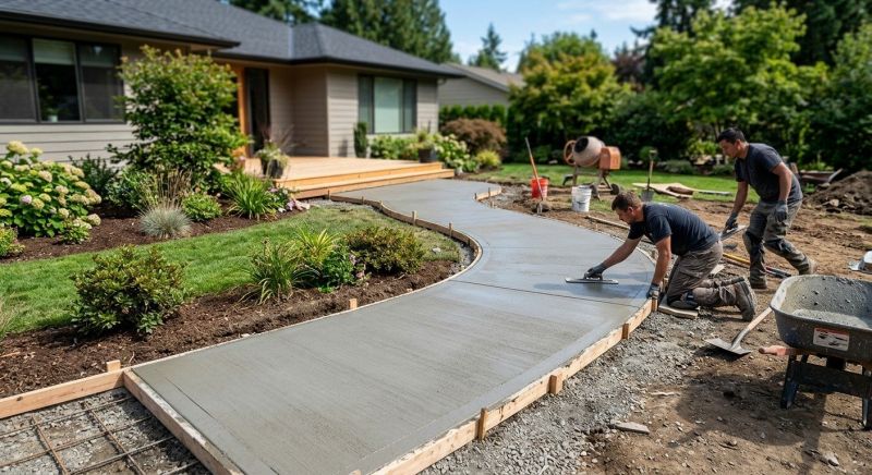 Cement Walkway Installation in Ogden, UT