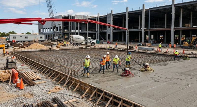 Commercial Slab Construction in Ogden, UT