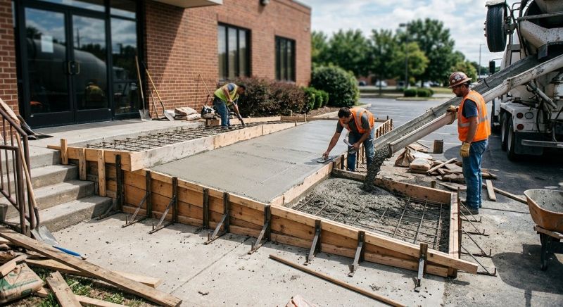Concrete Ramp Installation in Farmington, UT