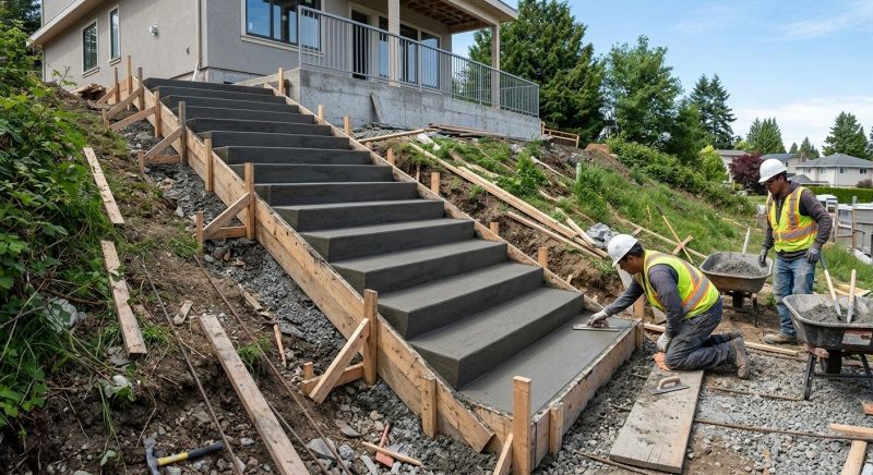 Concrete Stairs Installation in Davis County, UT