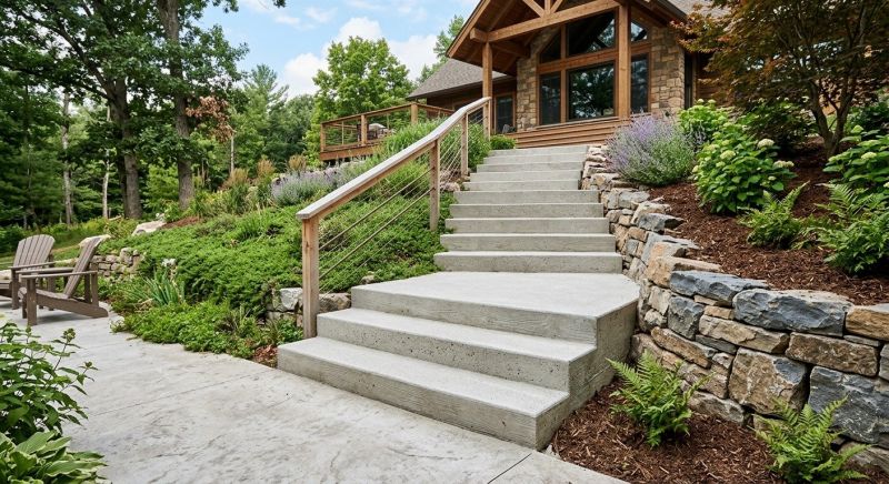 Poured Steps Installation in Syracuse, UT